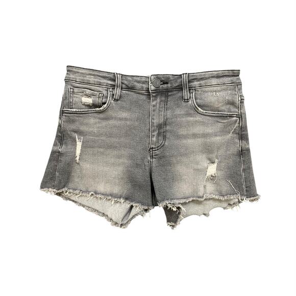 Kut From The Kloth Shorts Womens 6 Gray Denim Jane High Rise Distressed Cutoff - Picture 1 of 10